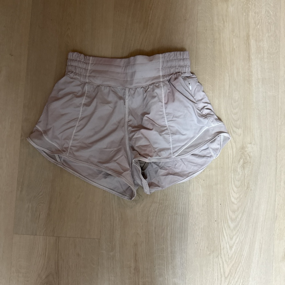 lululemon athletica Light Pink and white Athletic Shorts